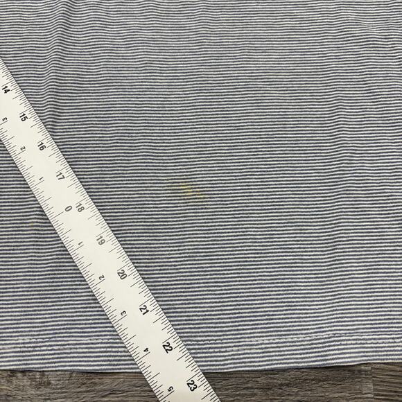 Vintage 90s‎ Cedar Point Shirt Striped Blue White Mens L XL Destination Tank Top - Picture 3 of 9